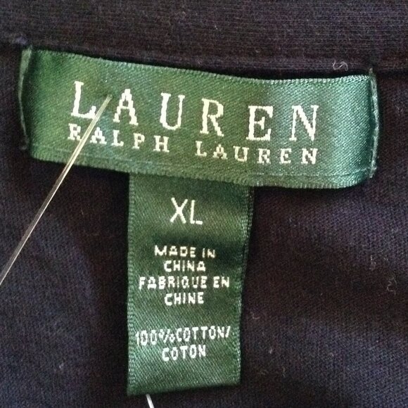 NWT Lauren, Ralph Lauren "XL" "Flash 2" Black Ruffled Peasant Blouse, Boho chic - Picture 4 of 6